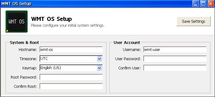 Setup wizard running on Windows CE